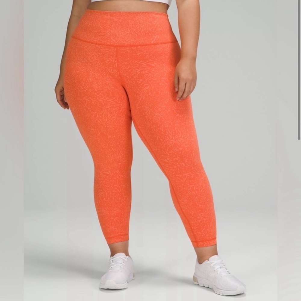 Lululemon Wunder Train High-Rise Tight 25 Like New in Coral